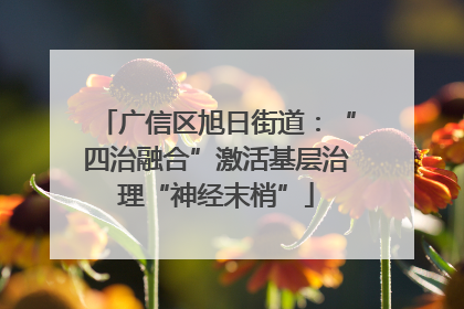广信区旭日街道：“四治融合”激活基层治理“神经末梢”